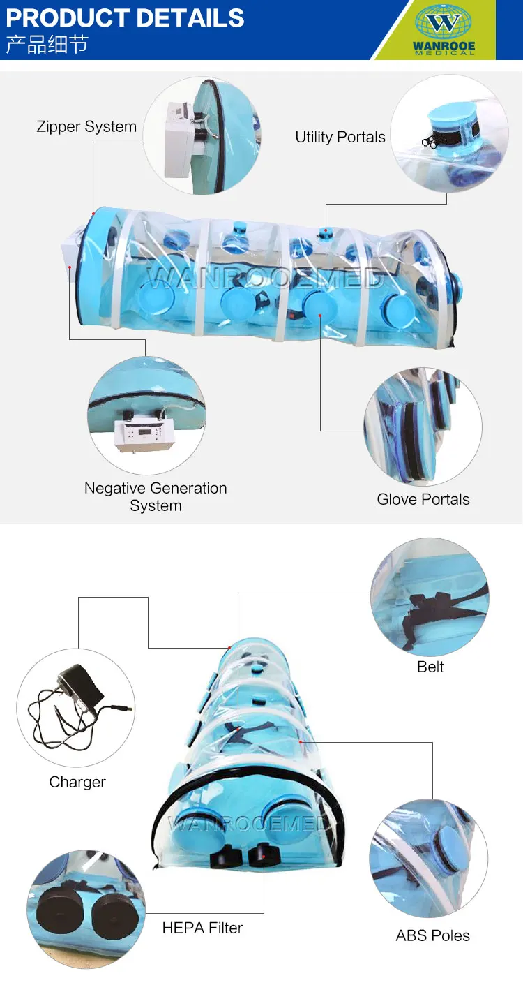 EA-13A Biological Negative Pressure Patient Isolation Chamber Stretcher for Infectious Diseases.jpg