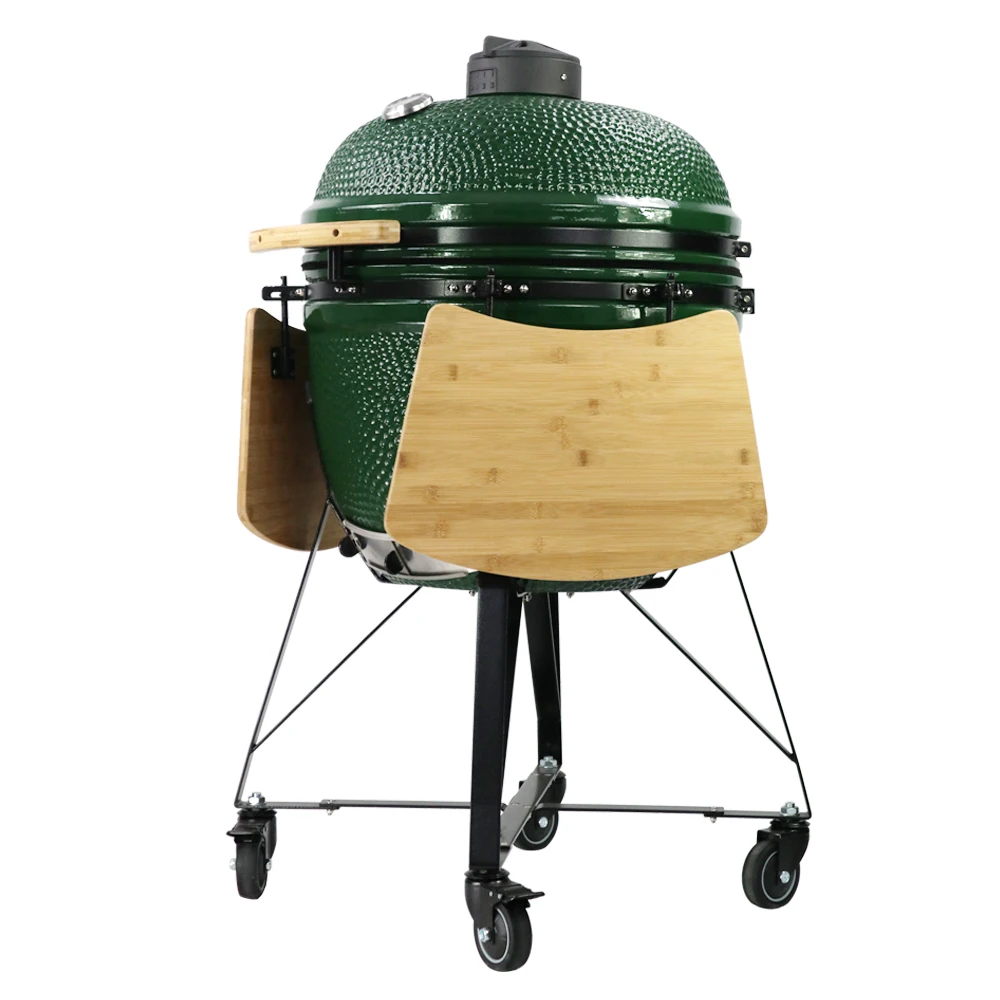 Topq 25 grande Céramique Verte Charbon De Bois Forme Ovale Topq 25 grande Céramique Verte Charbon De Bois Forme Ovale