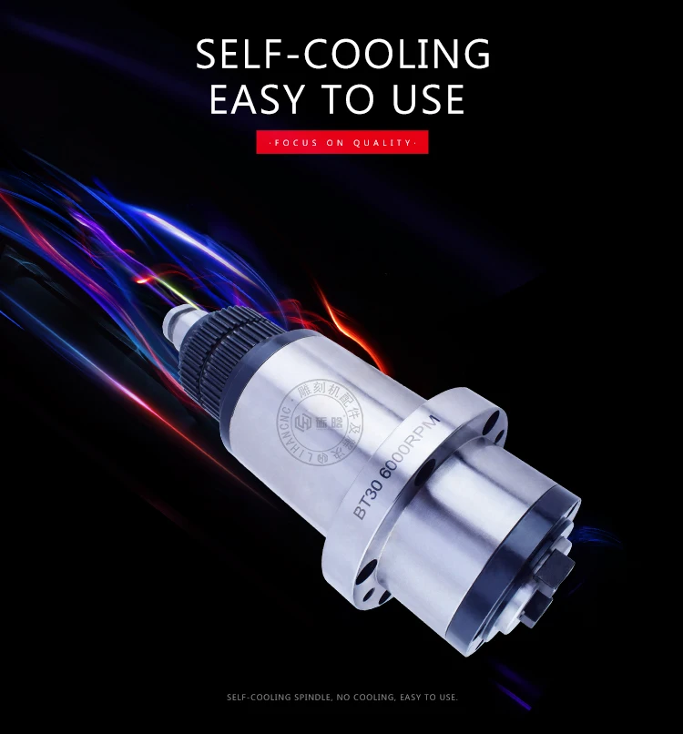 90mm BT30 belt drive spindle  milling machine spindle 