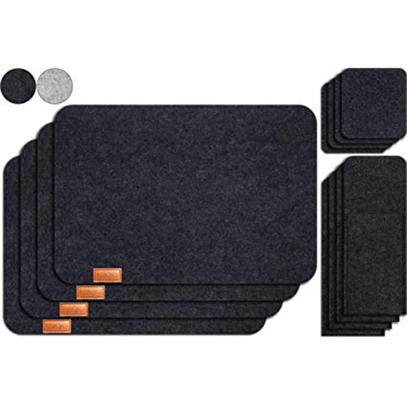 Table Set / Felt Placemats,Set Of 6 With Coasters Buy Wool Felt Table Mat Placemat table Mat