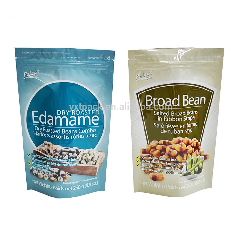 Custom Colorful Food Grade Standup Snack Empaques Plasticos Para Papas Fritas Fresas Comida Packaging Pouch Bag