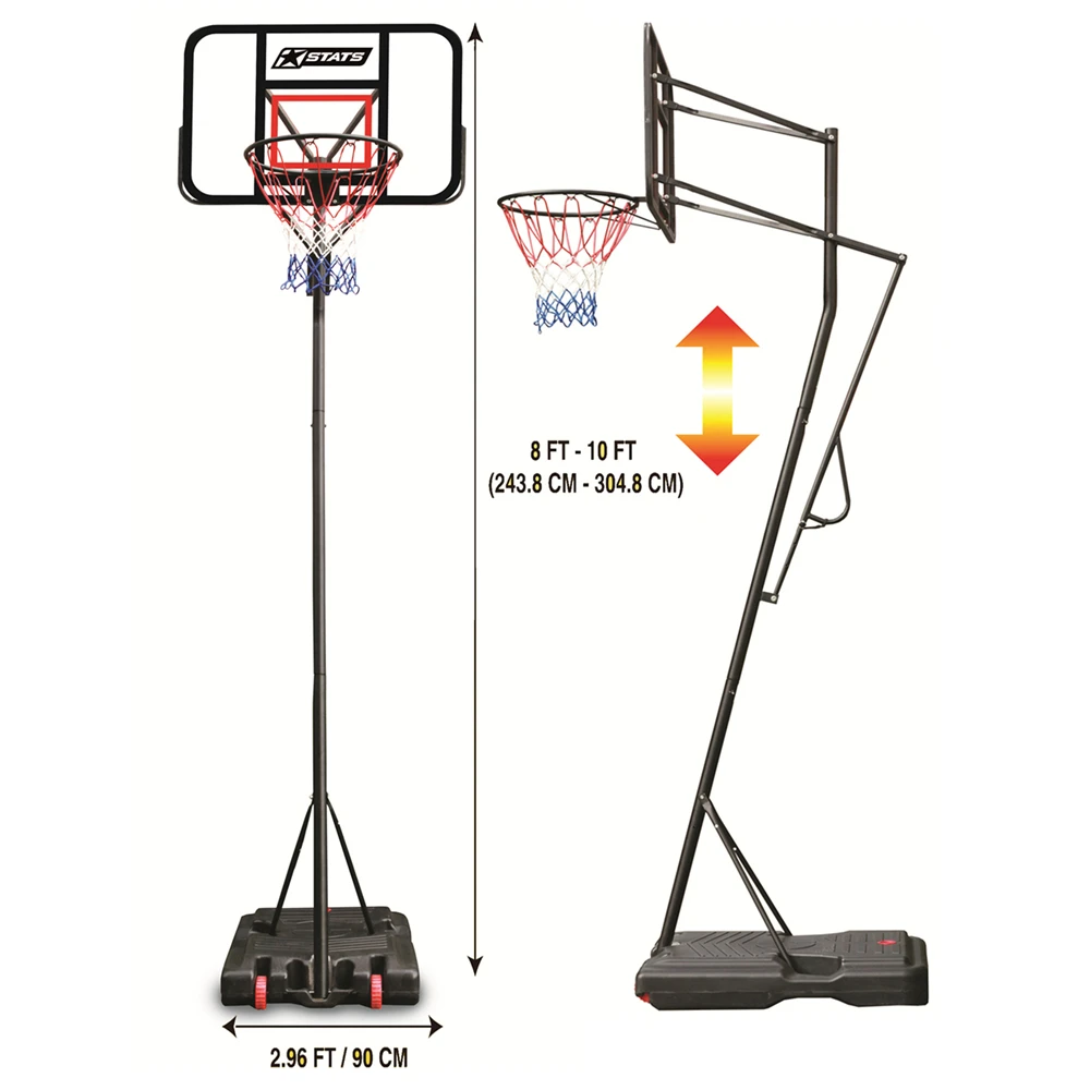 Height Adjustable And Movable Stable And Outdoor Portable Basketball ...