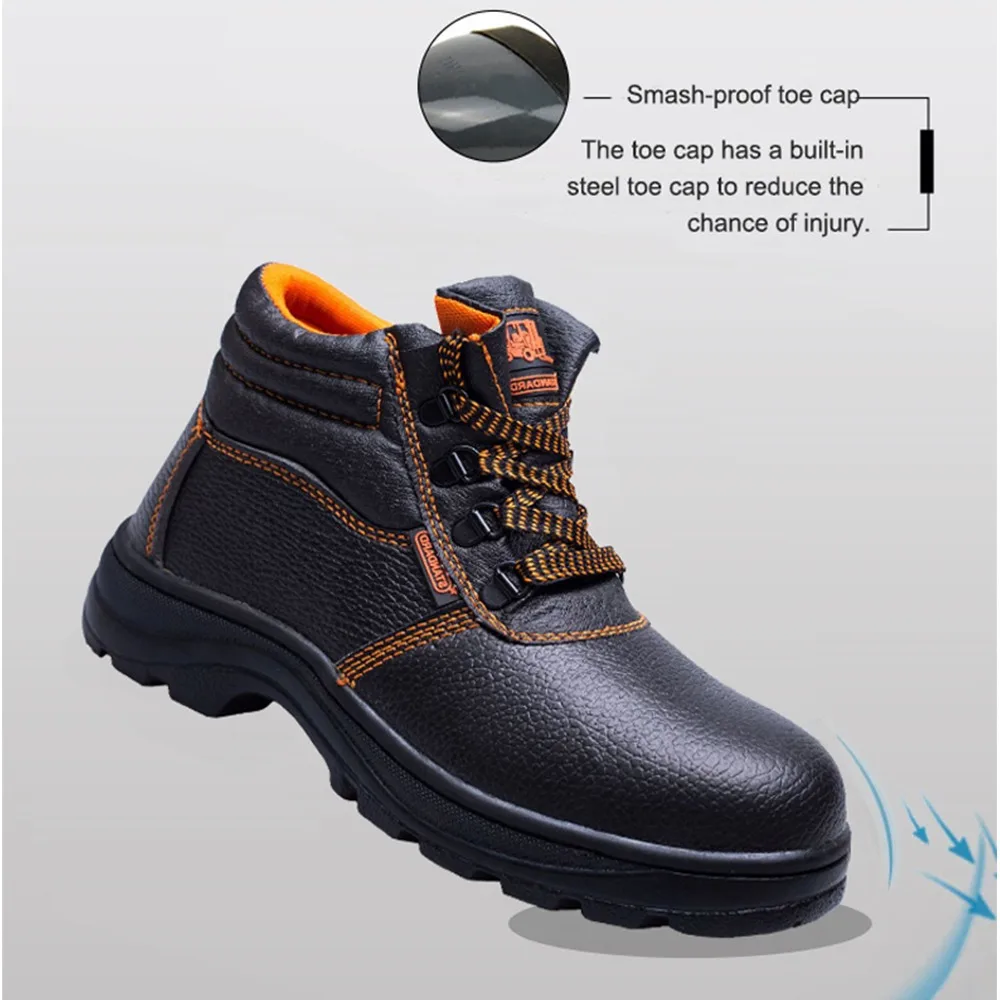 High Quality Cheap Price Men Work Safety Shoes Boots With Steel Toe And ...