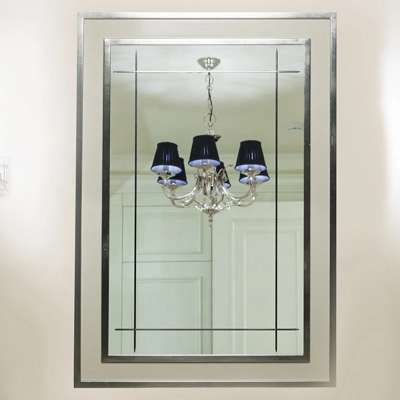 MOK Factory sale antifog stainless steel framed glass mirror for bathroom