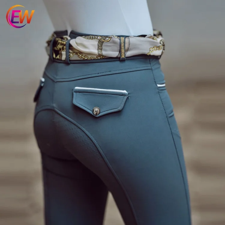 EW Fashion Equestrian Clothing  Horse Breeches Thick Full Seat Silicone Horse Riding Tights