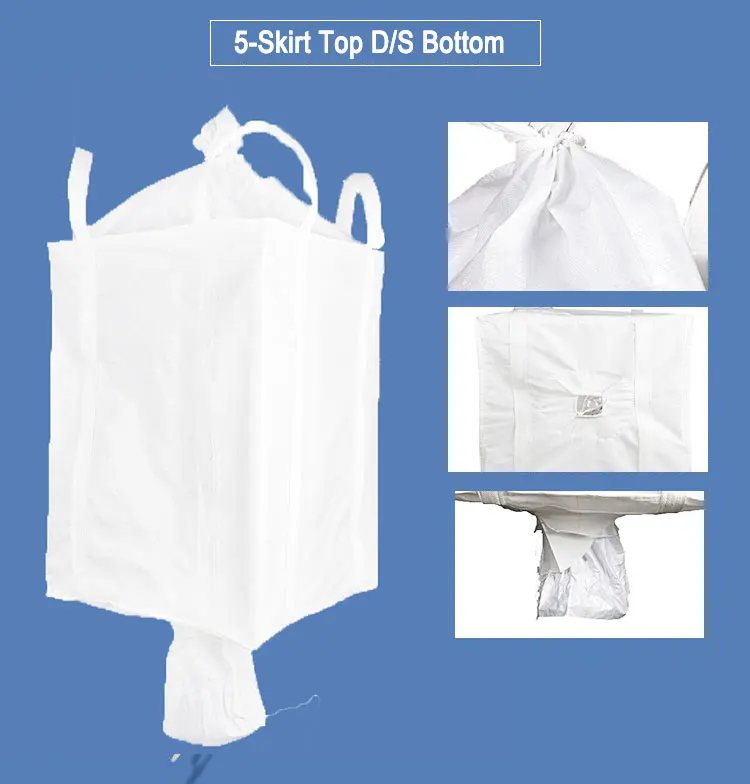 HC U Panel 1 1.5 2 Ton PP Jumbo Waterproof Bulk Wholesale Fibc Storage Sand Big Bags Jumbo Bag