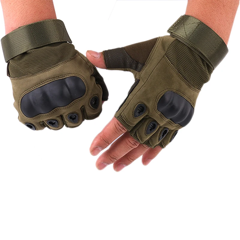Details about   Army Men's Tactical Gloves Outdoor Sports Half Finger Bike Anti-Slip Glov.z