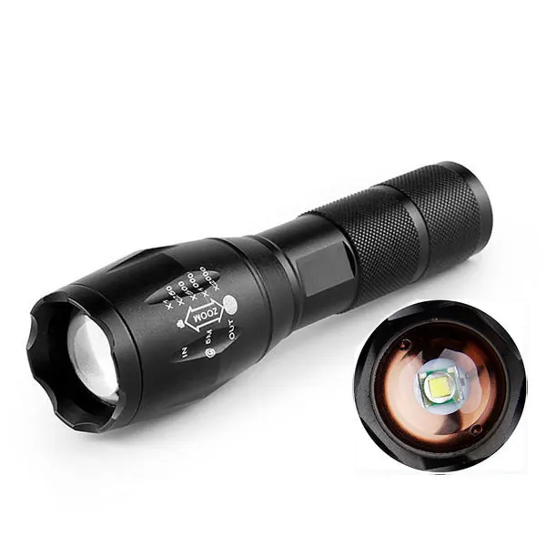 best high quality fast track 2000 lumens t6 led light zoom camping flashlight