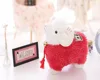 promotional customized lovely soft plush stuffed easter white lamb/sheep animal toy with 4-colour felt cross