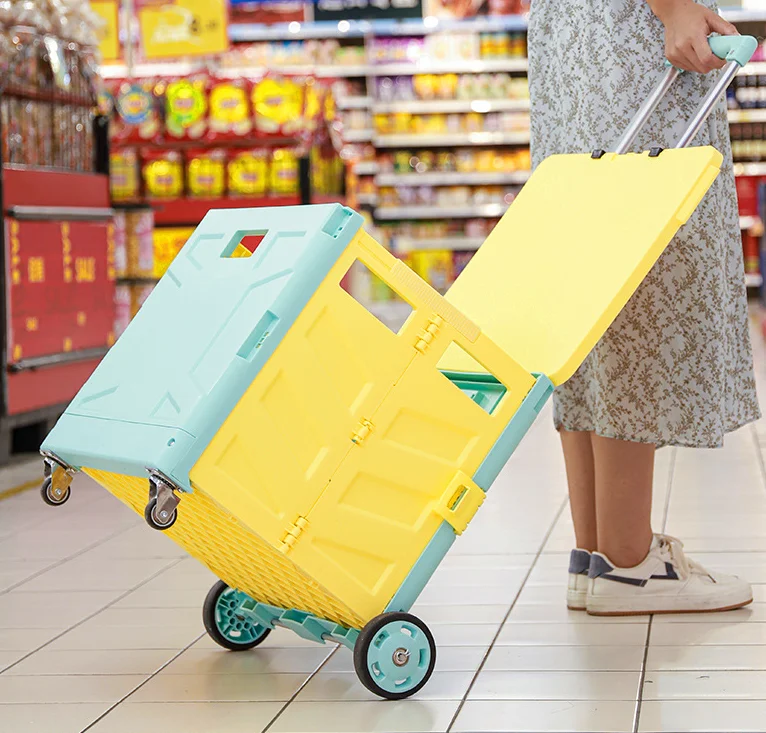 Multifunctional Foldable Shopping Cart Foldable Supermaket Shipping