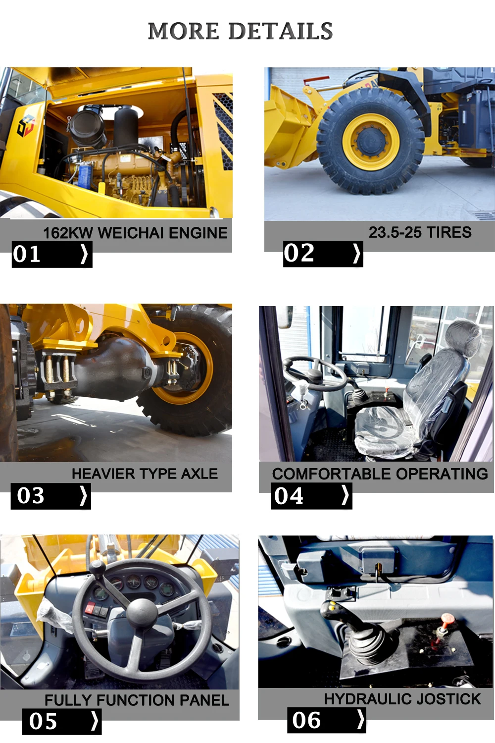 Ce certificate 5000kgs heavy duty zl50 wheel loader with attachments