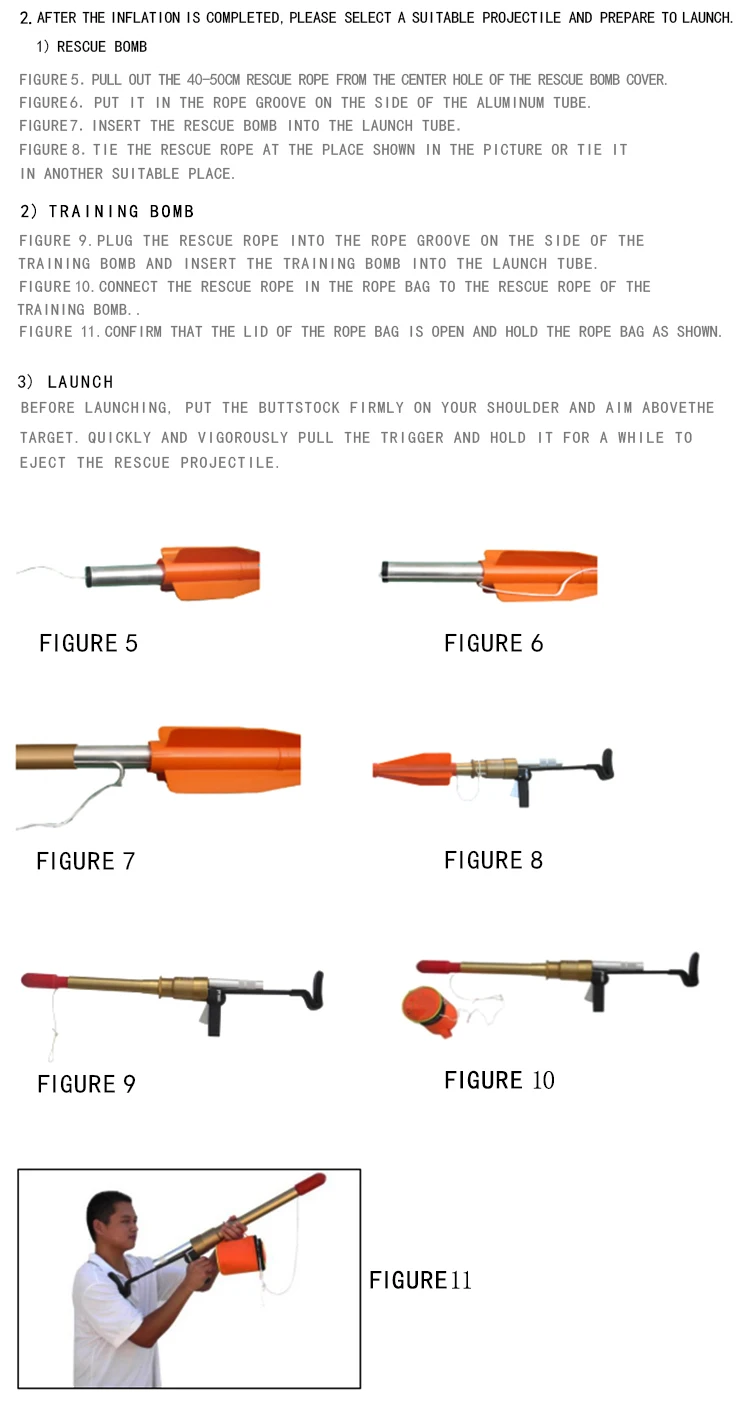Pneumatic Rescue Lifesaving Equipment Line Thrower Marine Lifesaving