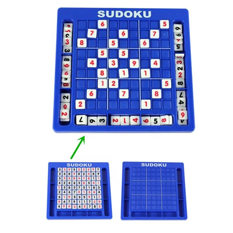 Blue Gbell Parent-child Sudoku Game,Action Number Puzzle Board Game Funny Toy for Kids,25x24x2CM 