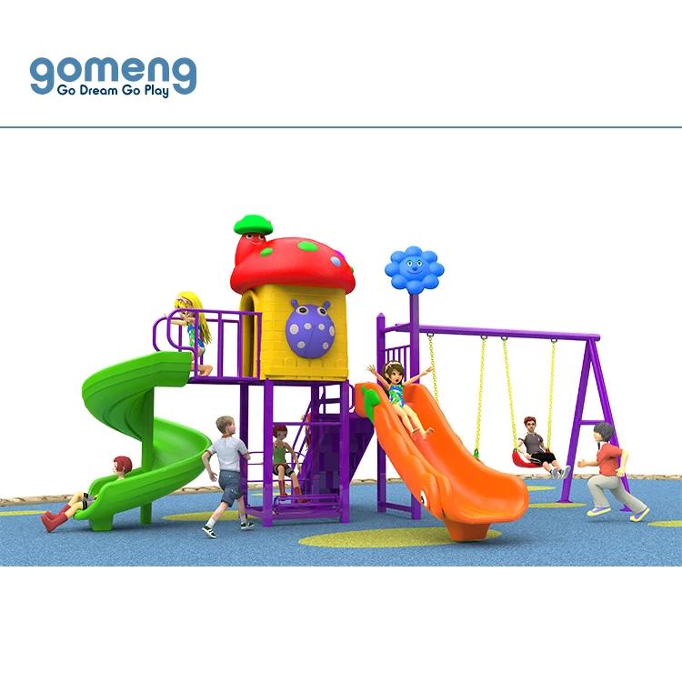 Simple Outdoor Playground Equipment With Children Slide Swing Sets Toys ...