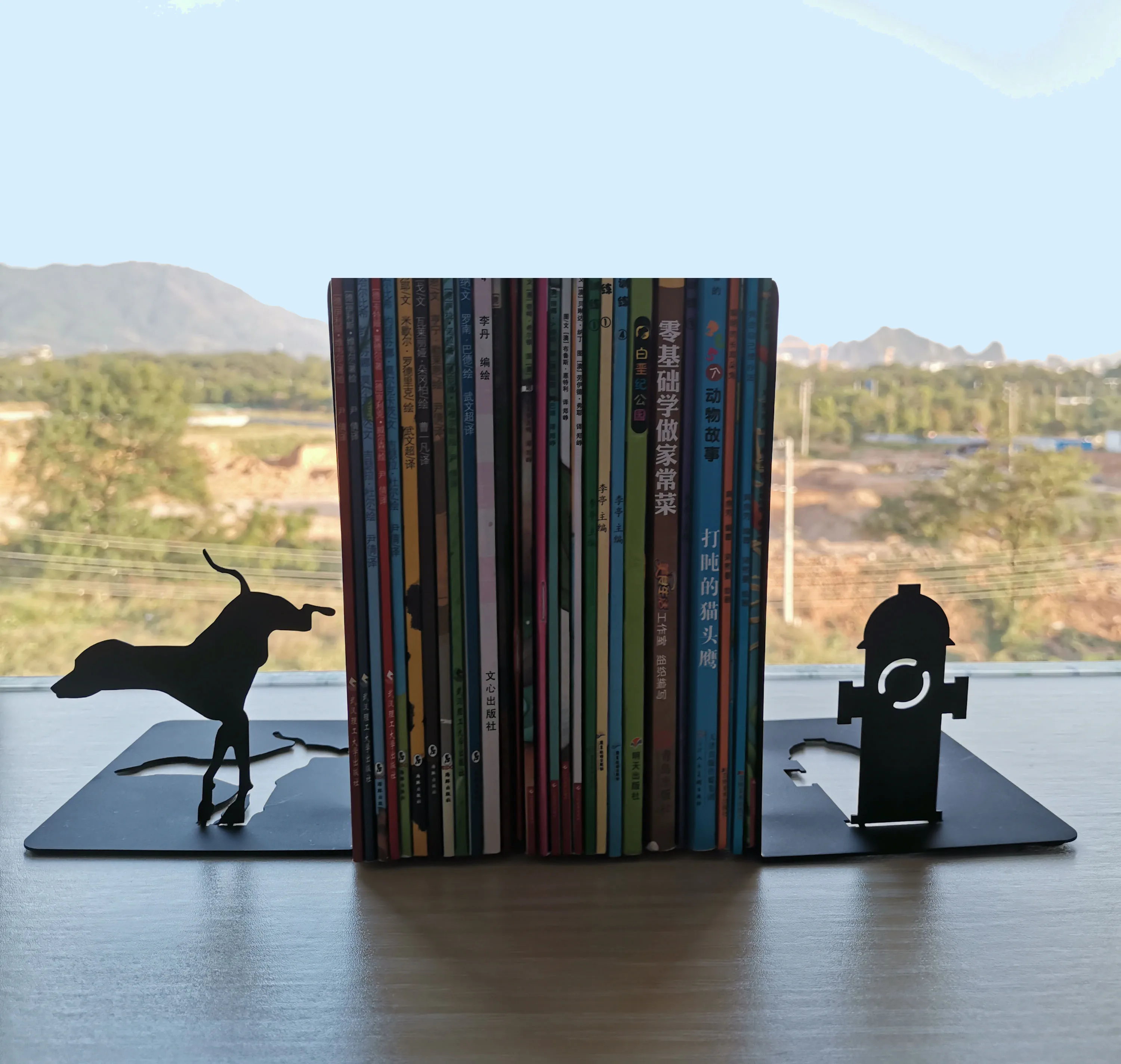Funny Animal Design Bookends,Decorative Metal Book Ends Supports For
