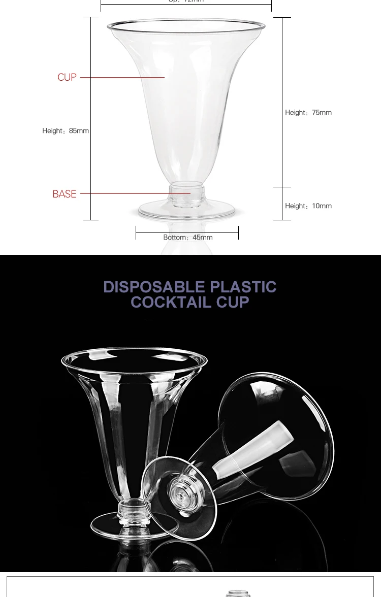 Bpa Free Disposable Clear Fancy Plastic Wine Cup - Buy Plastic Cup ...