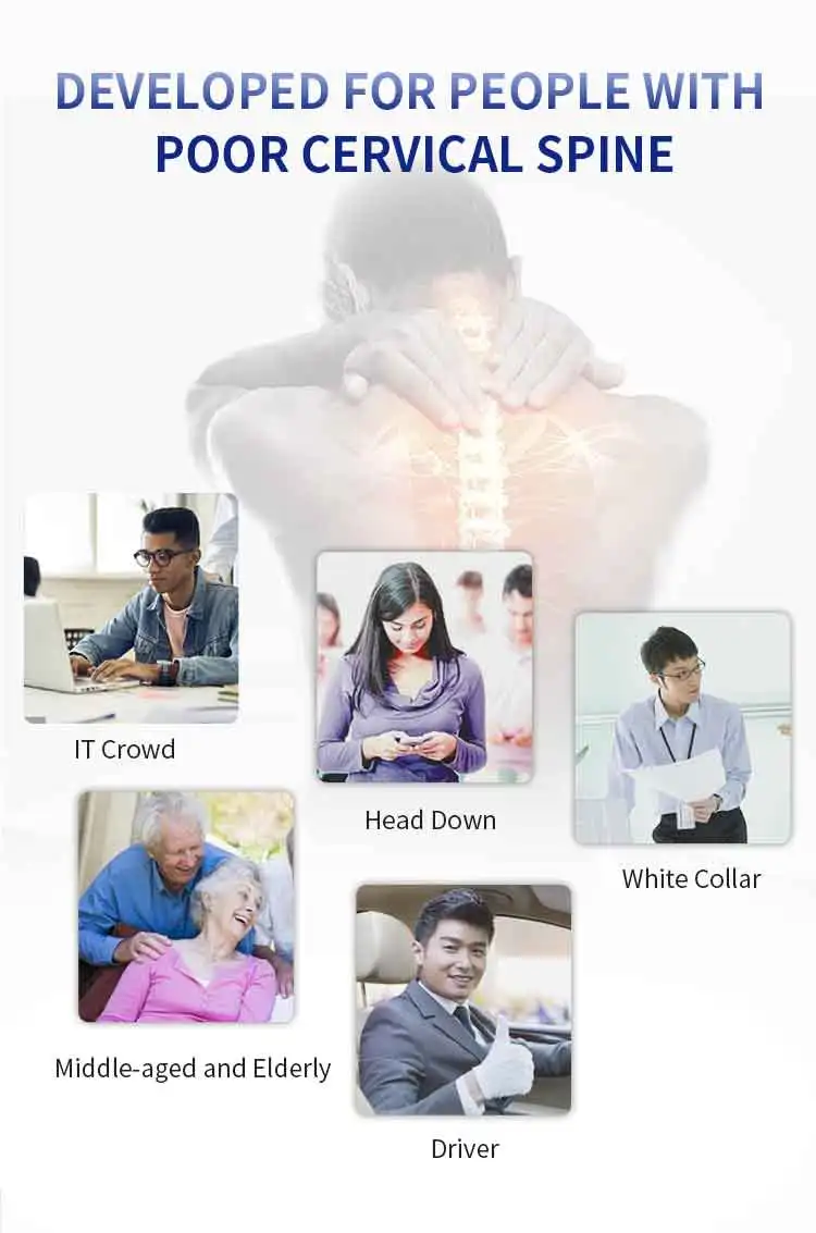 Vibrating Massage Cervical Cylindrical Pillow With Pearl Cotton