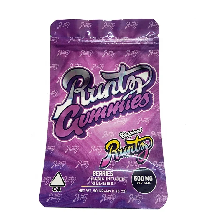 4 Designs Runtz Gummies Newest Mylar Bags Edibles Runty Gummies Bag
