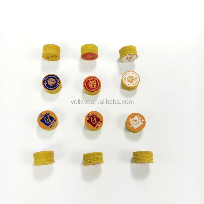 Professional Brown 14mm Pool Billiards Cue Tips In S/m/h 8layers G2 Cue