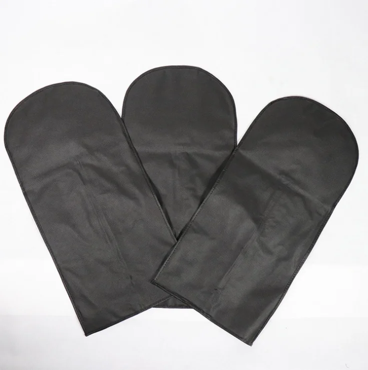 High Quality Printed Transparent Zipper Non Woven Wig Packaging Bag With Hangers
