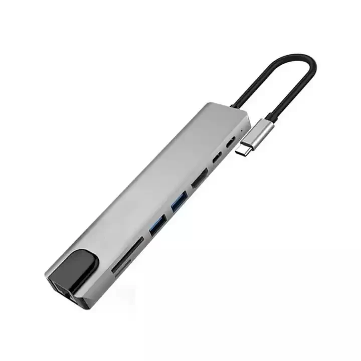 8 in 1 Expander Adapter SD TF Card Reader Type c Usb 3.0 Docking for ...