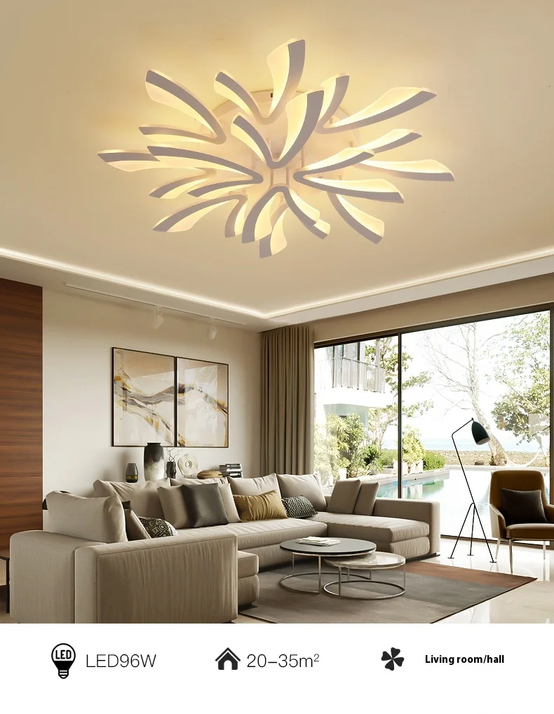 product nordic modern simple smart led ceiling lamp for study bedroom  living room chandeliers  pendant lights-0