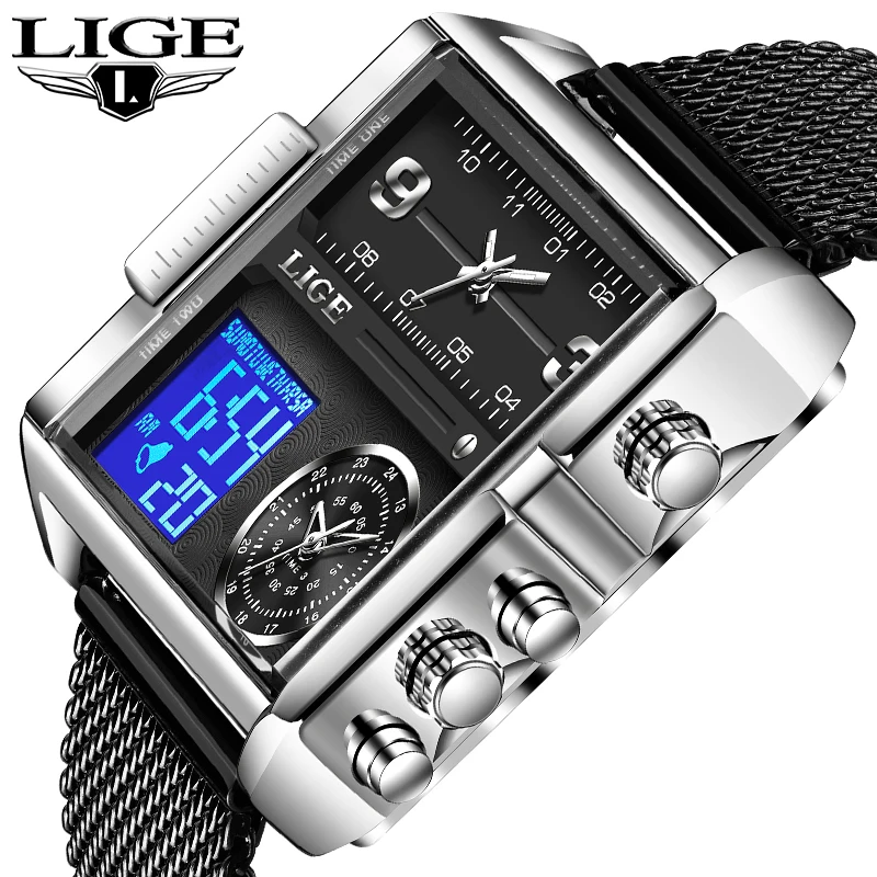 Wholesale Stainless Teel Chain Black Color Wrist watch 1 Piece