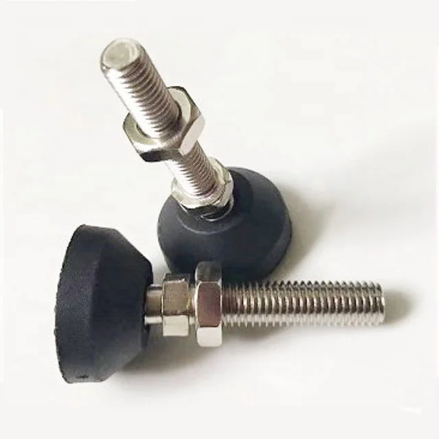 40mm Diameter Antiskid Round Base Swivel Level Adjustment Feet M6 M8