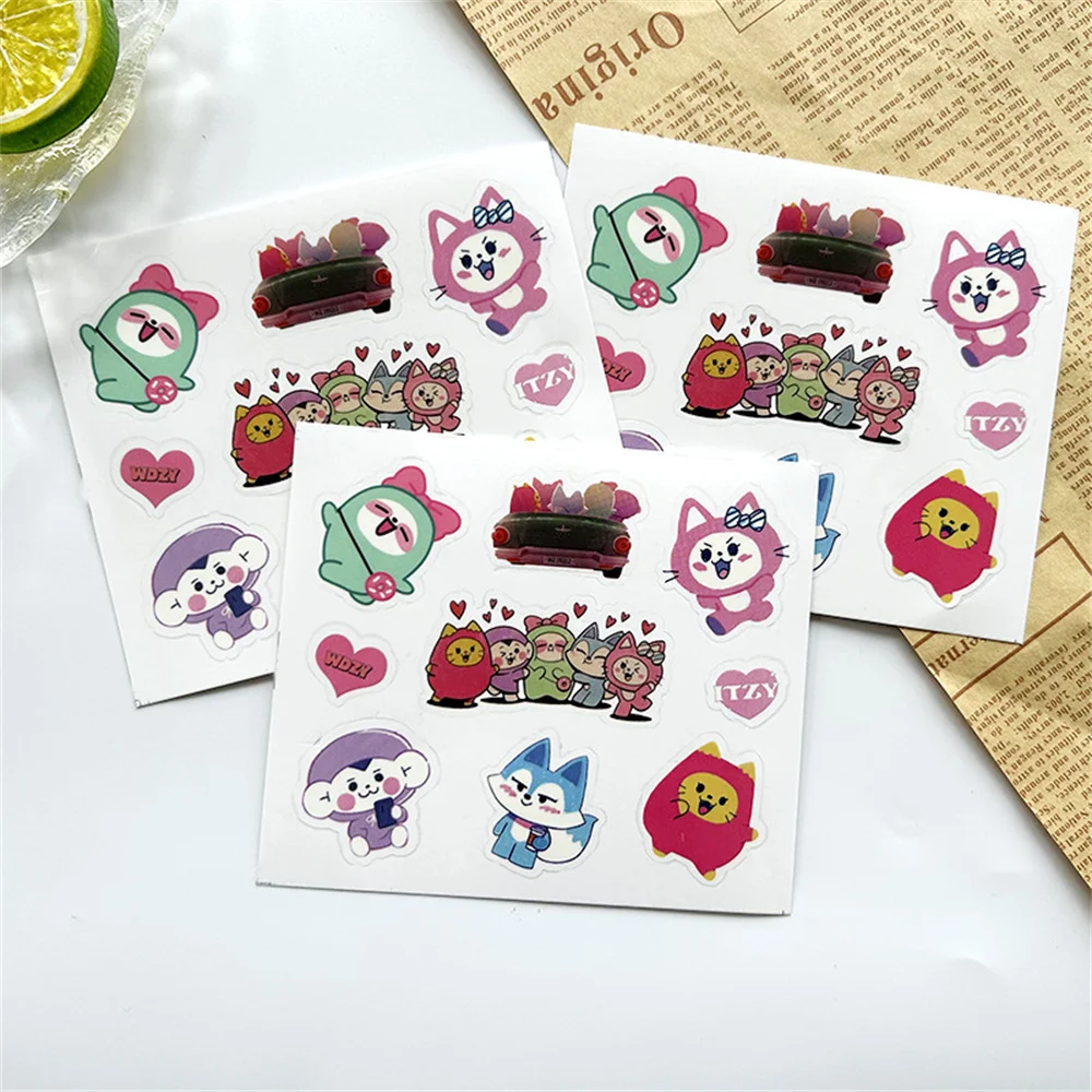 Itzy Wdzy Cartoon Figure Creative Sticker Pvc Transparent Waterproof ...