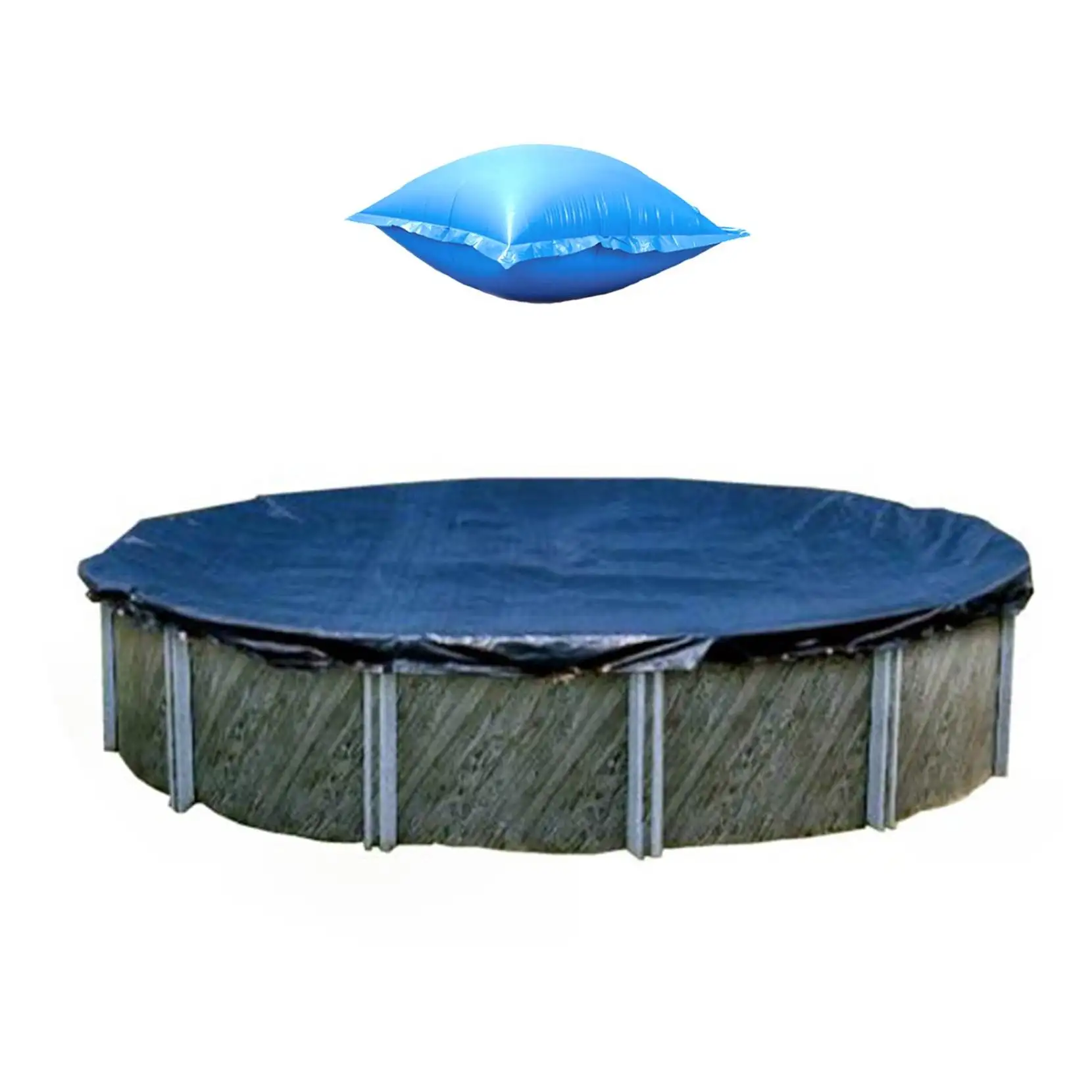 110*140cm Blue Pvc Air Pillow Above Ground Winter Pool Covers With 1 Eyelet At Each Corner 4