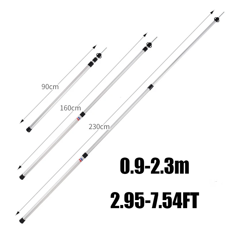 Lightweight Aluminum Telescopic Camping Tarp Tent Pole Outdoor