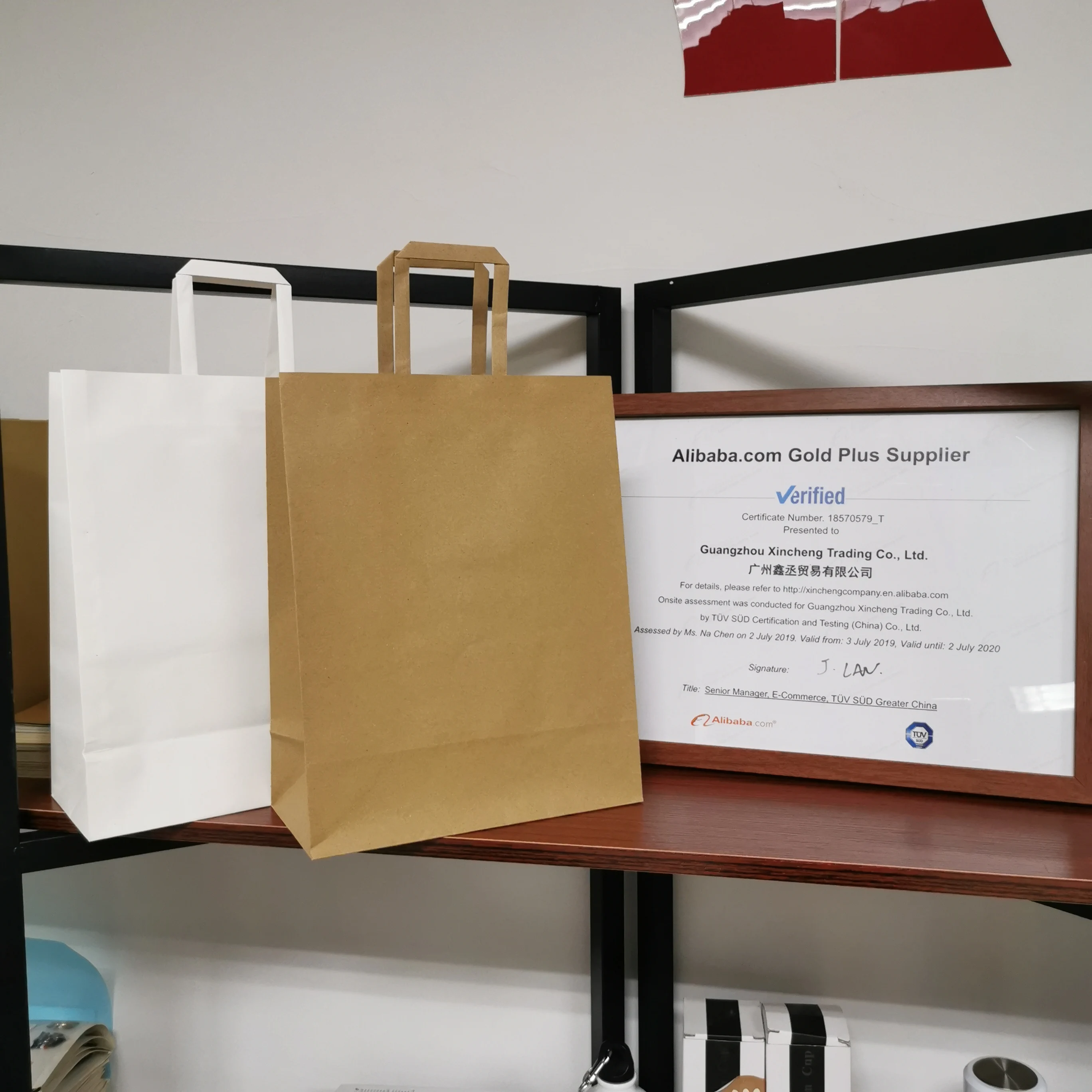 Custom Made Brown Kraft Paper Bags For Food And Drink Manufacture Buy