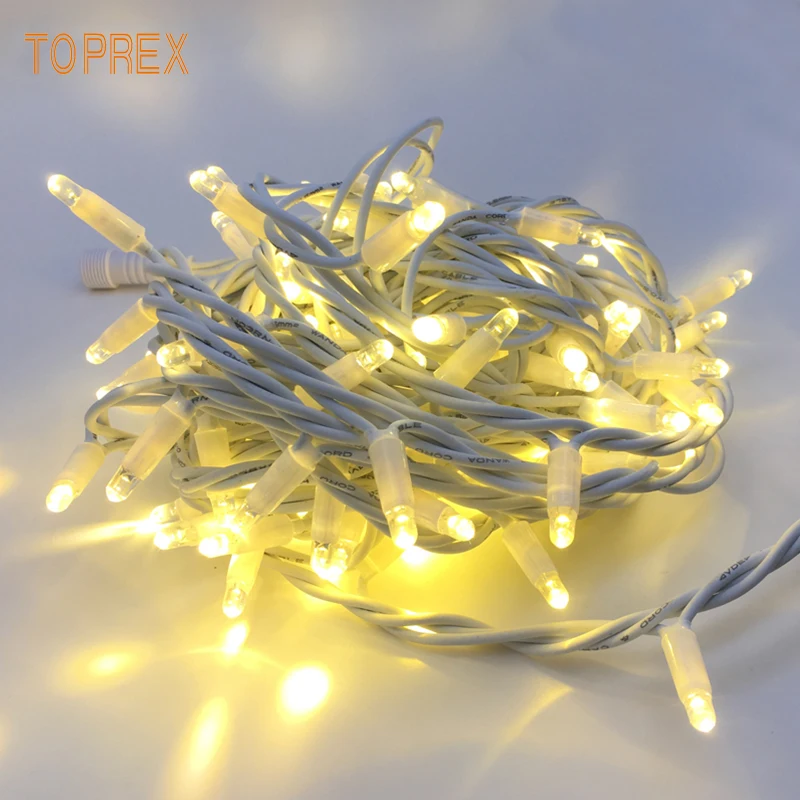 Outdoor holiday light ip 65 waterproof 10m 100 leds warm white christmas fairy lights in holiday lighting