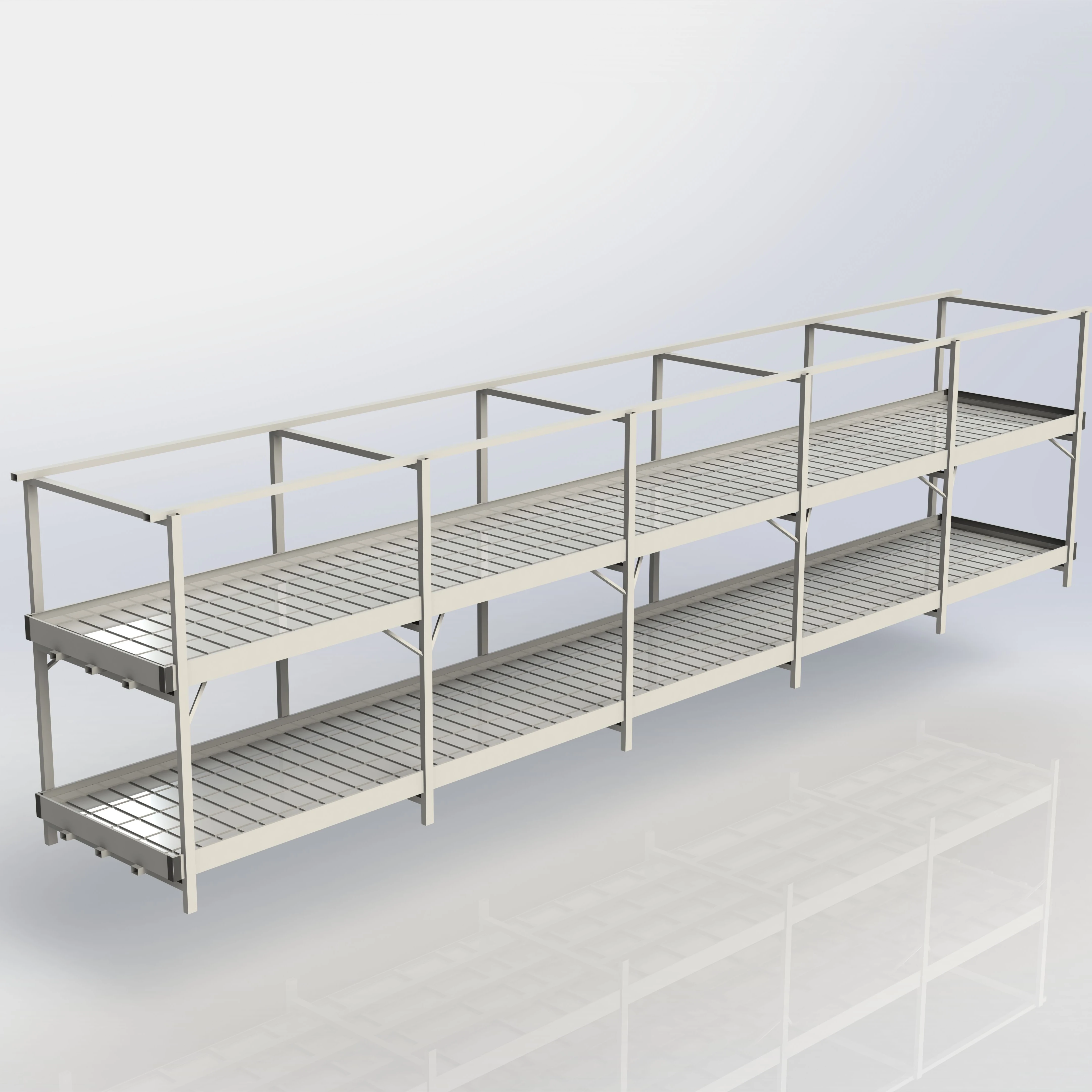 
Warehouse two layers stationary growing table two levels unmovable table 