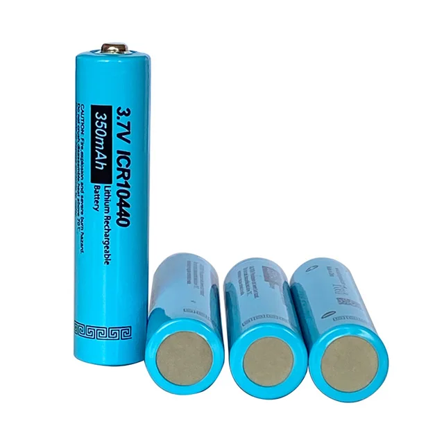 AAA 3.7 Volt Lithium Ion 10440 Button Top Battery (350 mAh)
