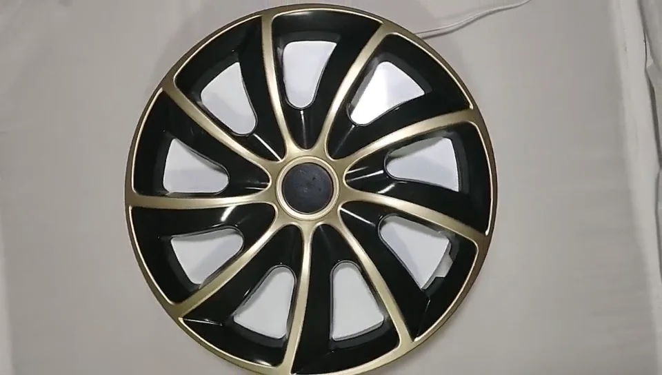 Universal Bicolor Rim Cover Antiwear Black And Chrome Genius Plastic