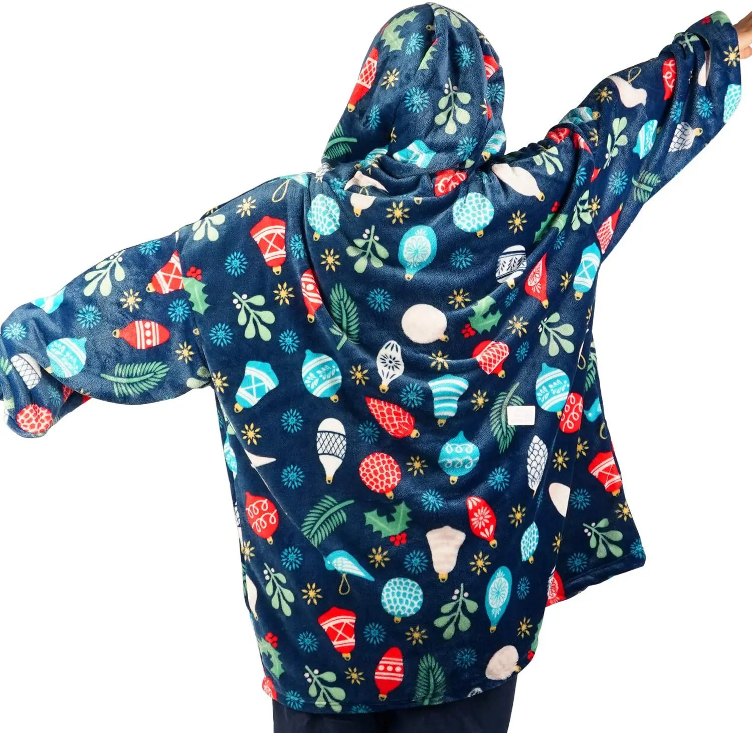 Aoyatex Flannel Fleece Hoodie Blanket Super Soft Hoody Large Front