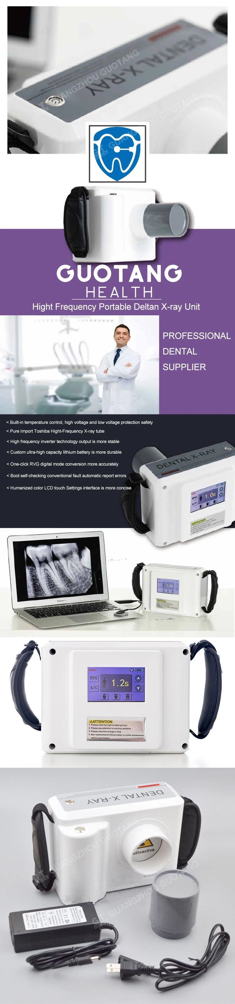 Lcd Touthscreen Machine Digital Sensor Biotech Portable Dental Xray
