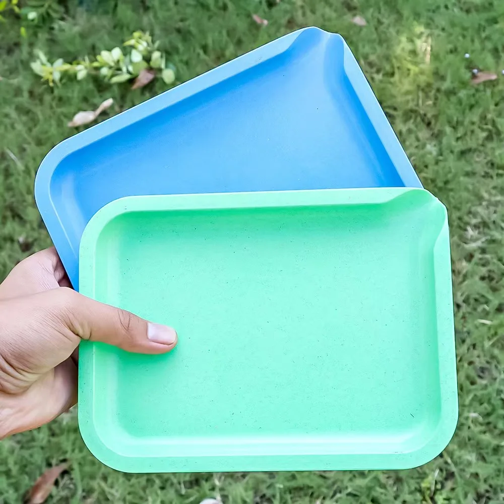 20*14.5cm Degradable Plantbased Fiber Plastic Rolling Tray With Funnel