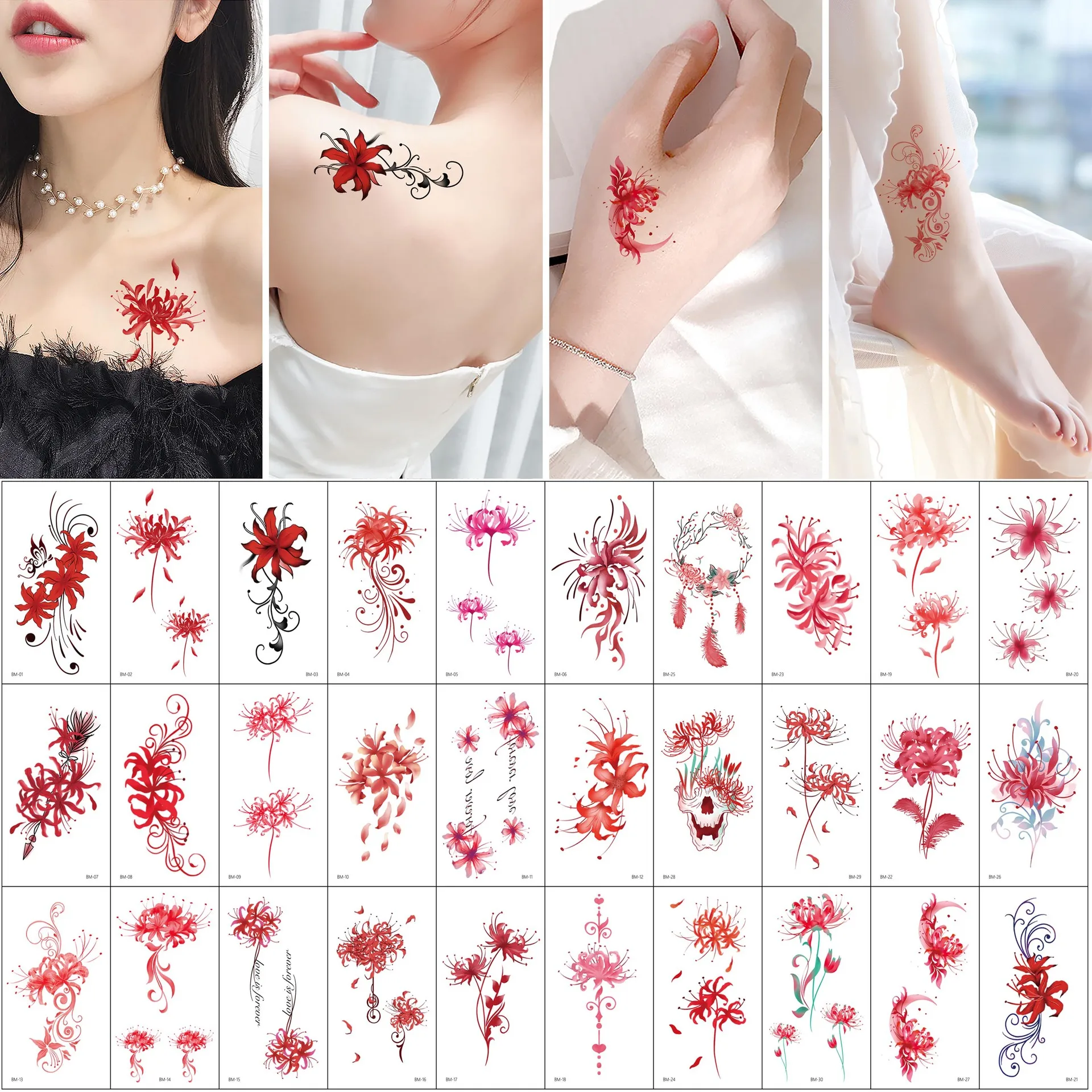 30 Pack Small Fresh Tattoo Stickers Korean Tattoo Flowers Eyebrow Butterfly English Cartoon Stars Tattoo Stickers For Girls Buy Tattoo Stickers Tattoo Flowers Butterfly Tatoo Product On Alibaba Com