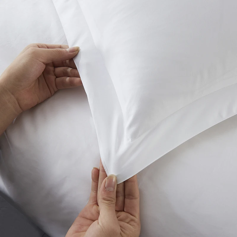 Townzi Hot Sale Luxury Wholesale Jacquard Weave White Plain 100% Cotton Beddings Hotel
