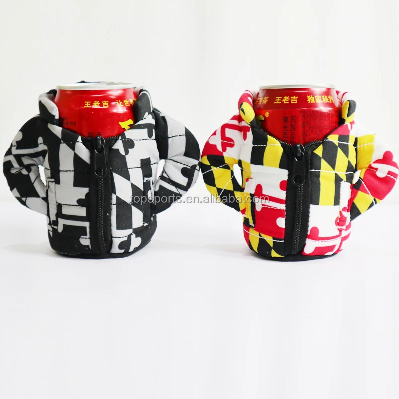 Down Filled Coat Can Coolers Coating Puffer Jacket Can Cover Coating