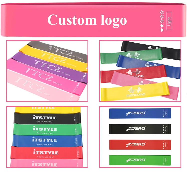 Resistance Band Set Custom Logo Wholesale Resistant Loop Elastic