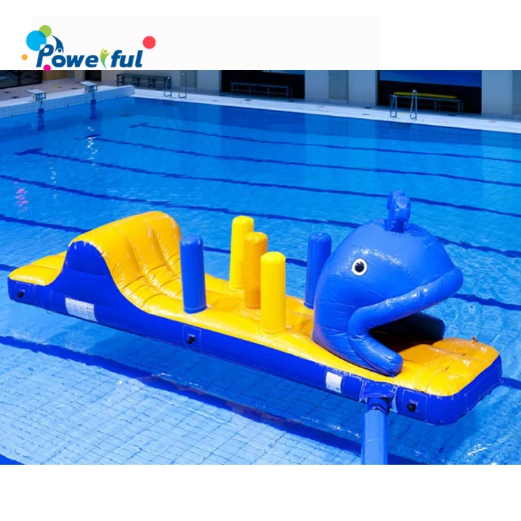 Fish Theme Inflatable Water Obstacle For Kids Swimming Pool