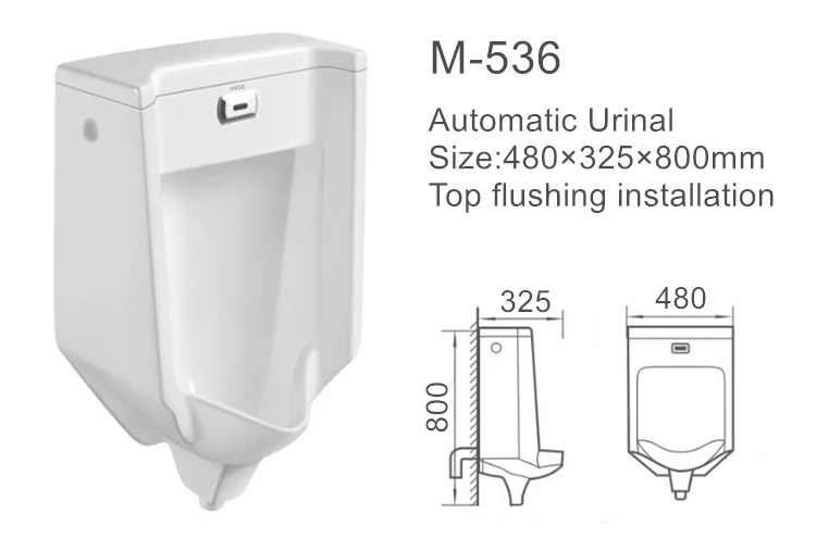 Men's Automatic Sensor wall mount ceramic urinal for auto flush