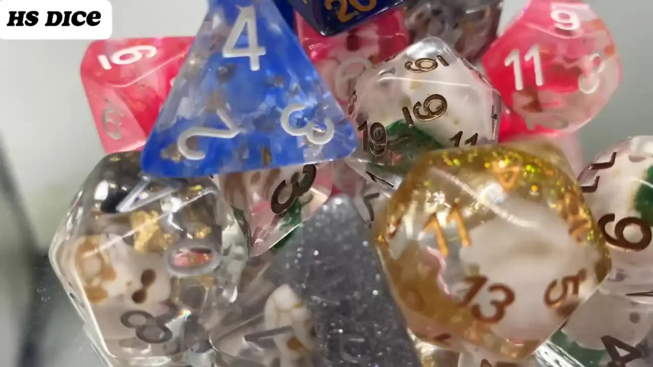 Juego de dados de resina de calavera HS 7 piezas D20 forma DND dados para juegos de mesa/cartas 16mm calavera de plástico D20 para mazmorras y dragones