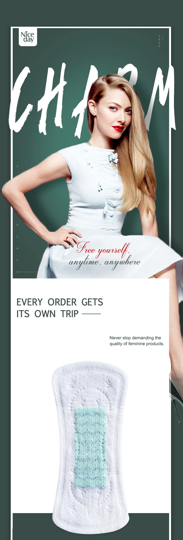 Best Panty Liners Manufacturers Maintain Dryness Anion Panty Liners