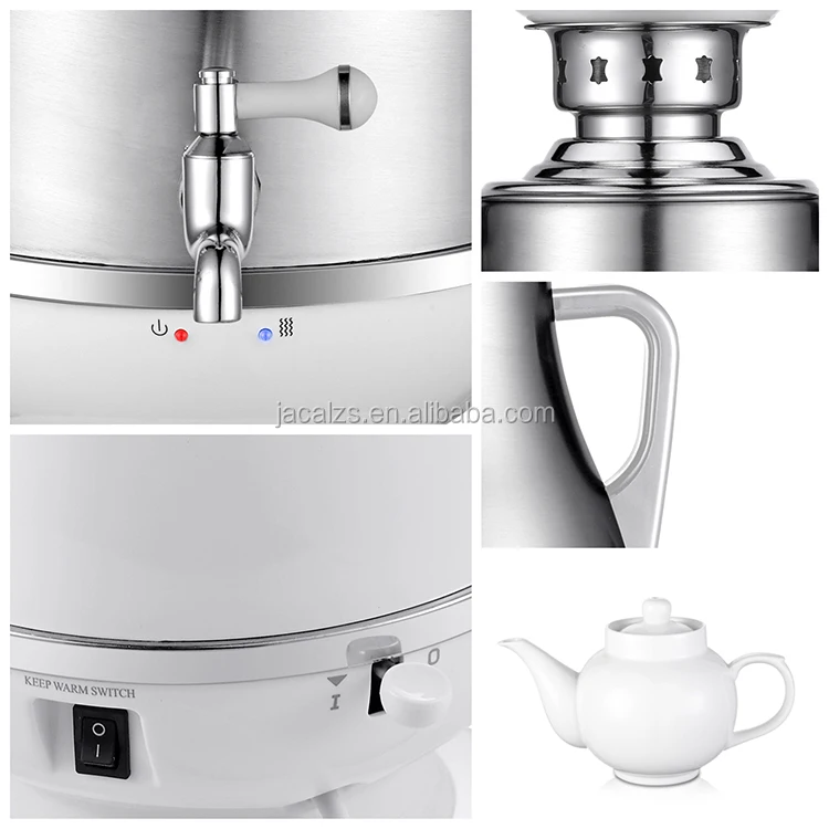 Hot Big Stainless Steel Electric Turkey Tea Kettle Set Samovar Semaver