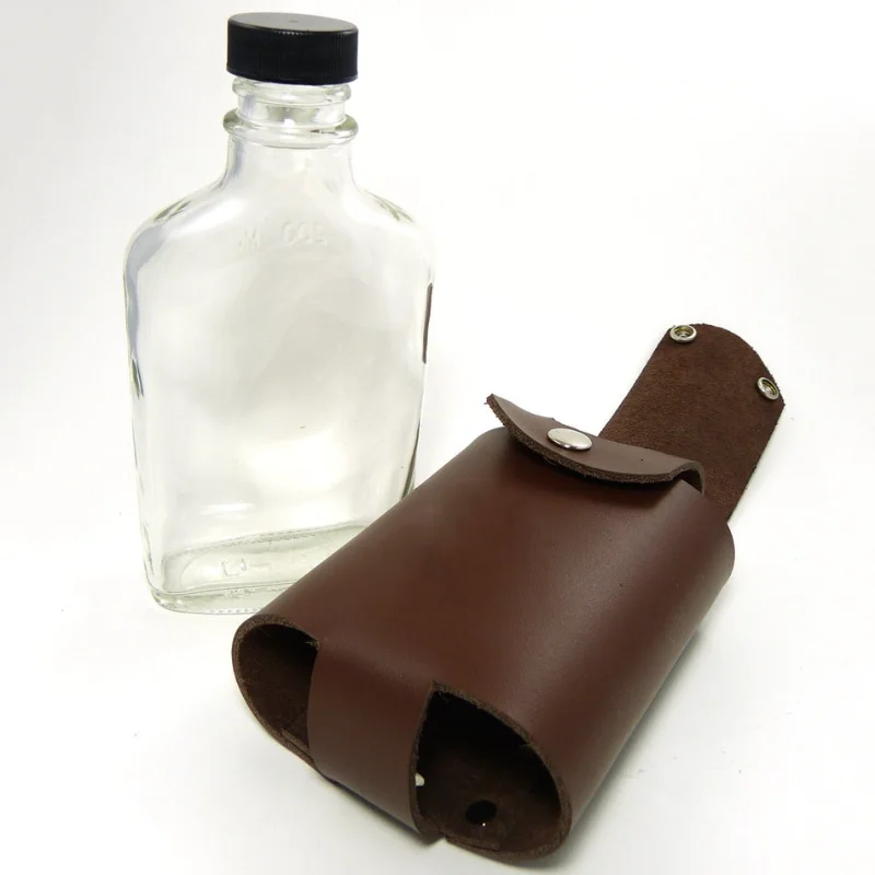 Großhandel Liquor Flask Leder Hip Flask Flaschen Halter Gürtel Flask Holster Für Männer Buy
