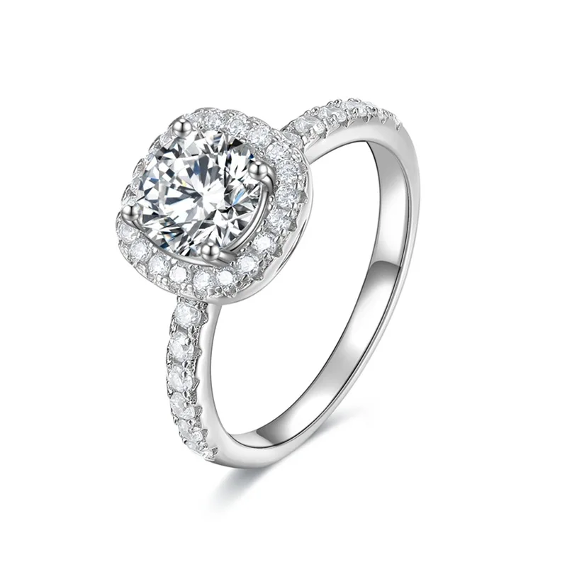 Flexible 24k White Gold Plated Round Cubic Zirconia Solitaire ...
